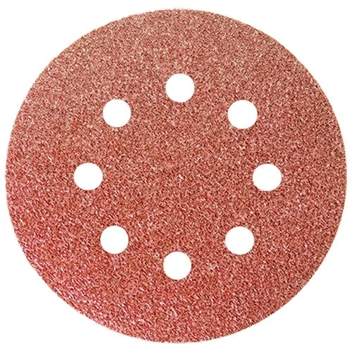 Matrix Круг абразивный на ворсовой подложке под "липучку", перфорированный, P 100, 125 мм, 5 шт 73805