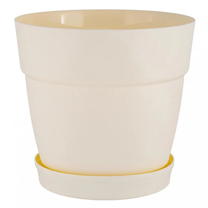 Delta Горшок для цветов InGreen Villa de Fiori с фиксируемым поддоном, 4 л, 200 мм IG660210048 белоснежный жасмин