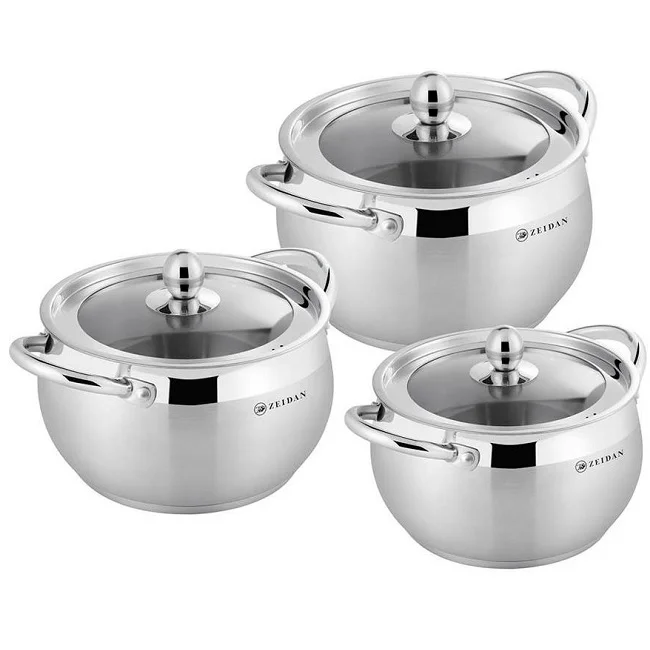 ZEIDAN Набор кастрюль Z-50662 2,0л 3,0л 4,0л