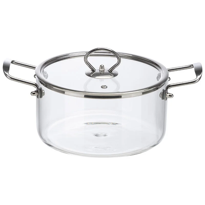 Mallony Кастрюля ITALIANO, объем 2,5 л, из жаропрочного боросиликатного стекла с крышкой с пароотводом. 105037-SK