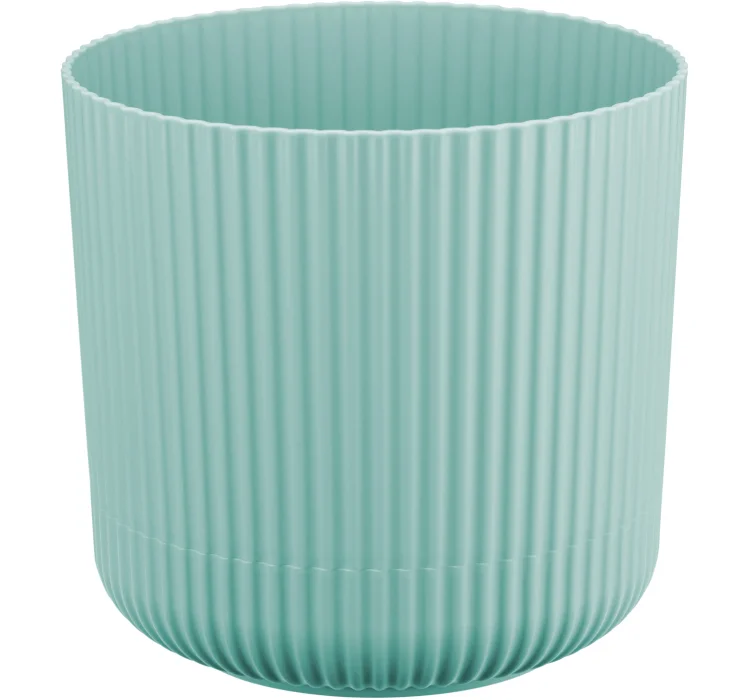 М-ПЛАСТИКА Кашпо ВЕЛЬВЕТ D 160 мм 2,5 л с пристегнутым поддоном МОРСКАЯ ВОЛНА М 3181