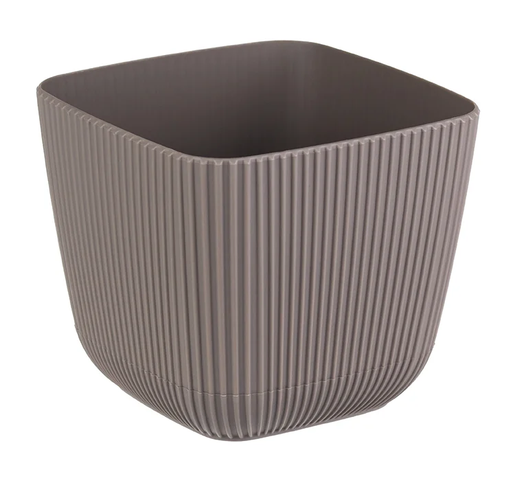 М-ПЛАСТИКА Кашпо ПИКАНТО 150×150 мм 1,8 л ФРАНЦУЗСКИЙ СЕРЫЙ М 3209