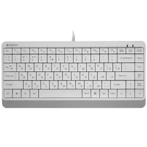 A4Tech Клавиатура Fstyler FK11 белый USB slim