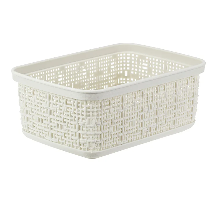 М-ПЛАСТИКА Лоток БЯЗЬ БЕЛЫЙ РОТАНГ 12 х 17 х 7см М 2322