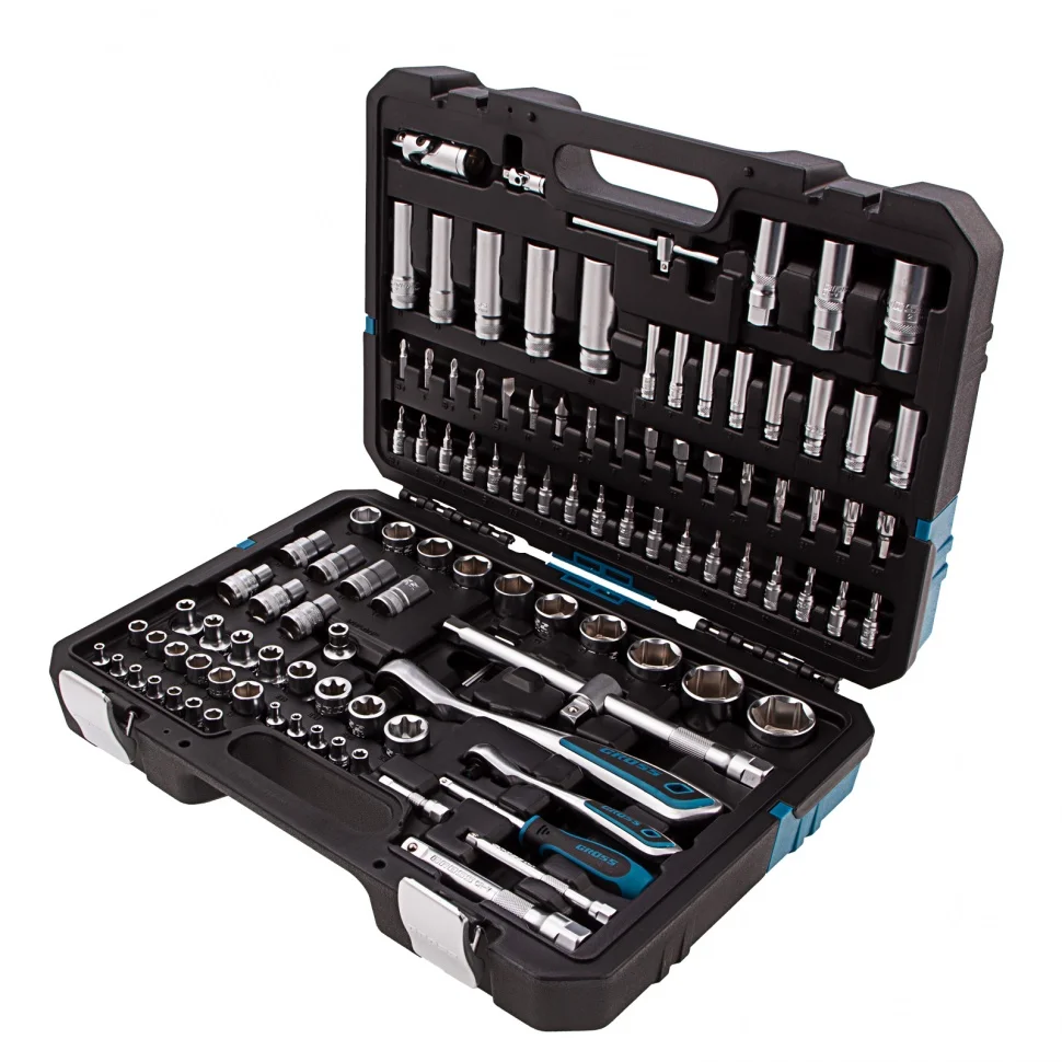 Gross Набор инструментов, 1/4, 1/2, CrV, 120 зубьев, 109 предметов 14155