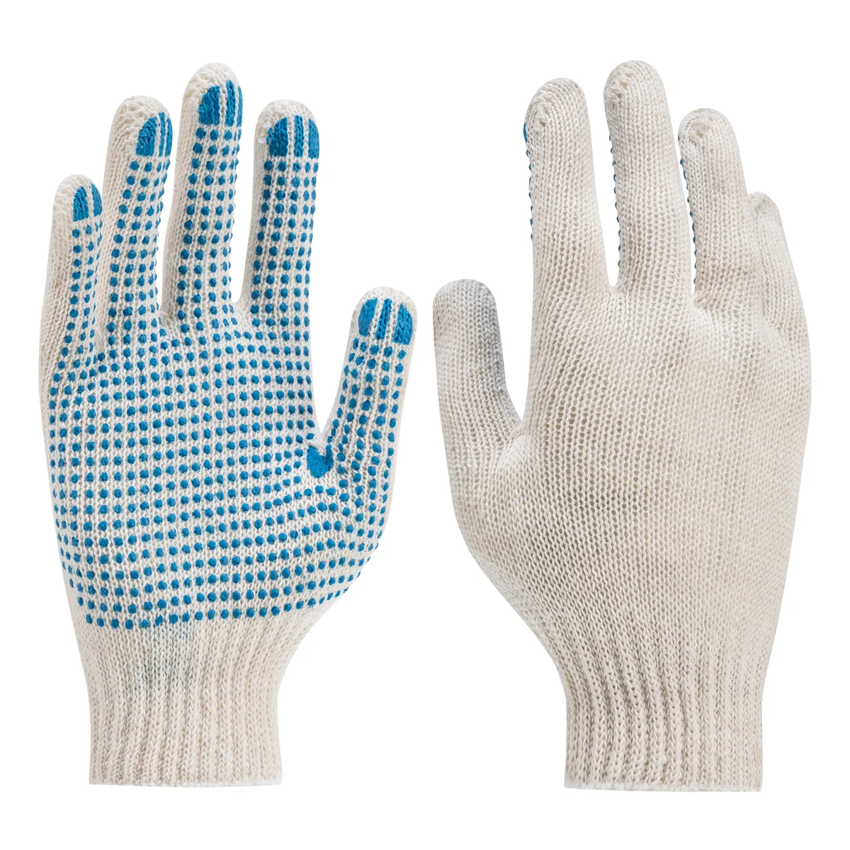 Сибртех Перчатки трикотажные усиленные, с ПВХ точкой, 7 класс вязки Россия 677745