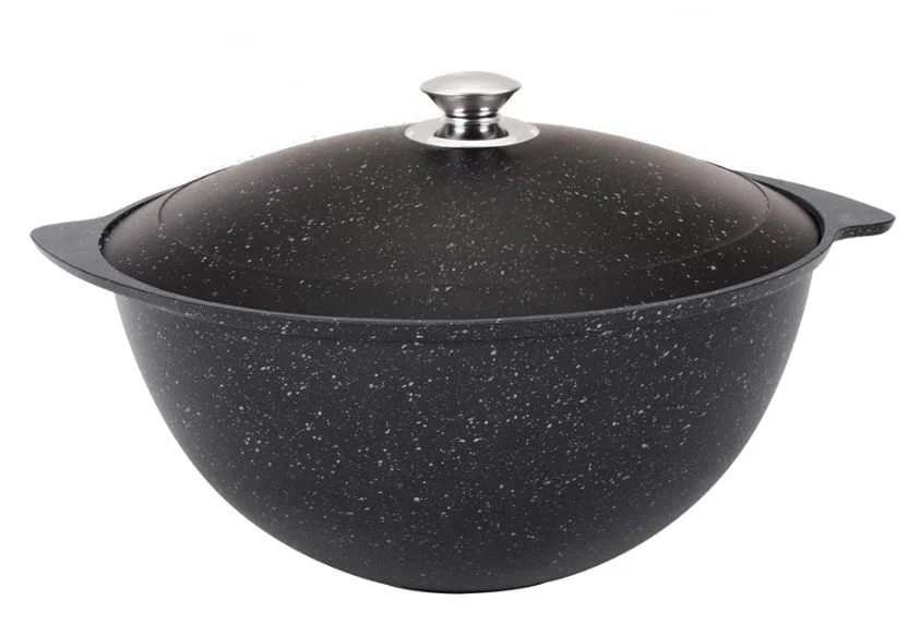 KUKMARA Казан для плова 7л c антипригарным покрытием (темный мрамор) кмт75а