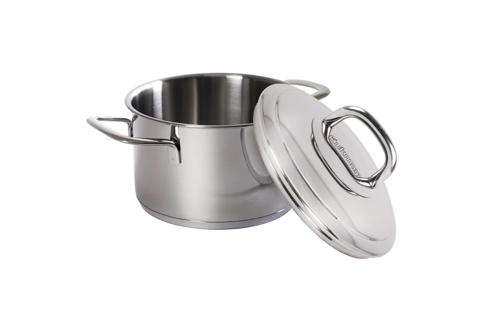 Кукмара Кастрюля из нержавеющей стали 1,8л с металлической крышкой, линия Safia SF-CA1816M