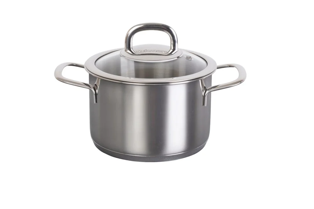 Кукмара Кастрюля из нержавеющей стали 4л со стеклянной крышкой, линия Safia SF-CA4022G