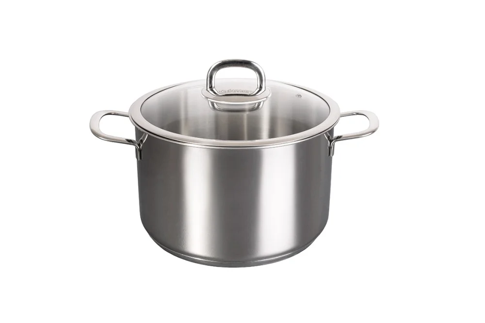 Кукмара Кастрюля из нержавеющей стали 6л со стеклянной крышкой, линия Safia SF-CA6024G