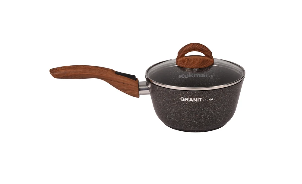 Кукмара Ковш 1,5л с носиком со съемной ручкой, со стекл. крышкой, АП линия Granit Ultra (original) кго0156а