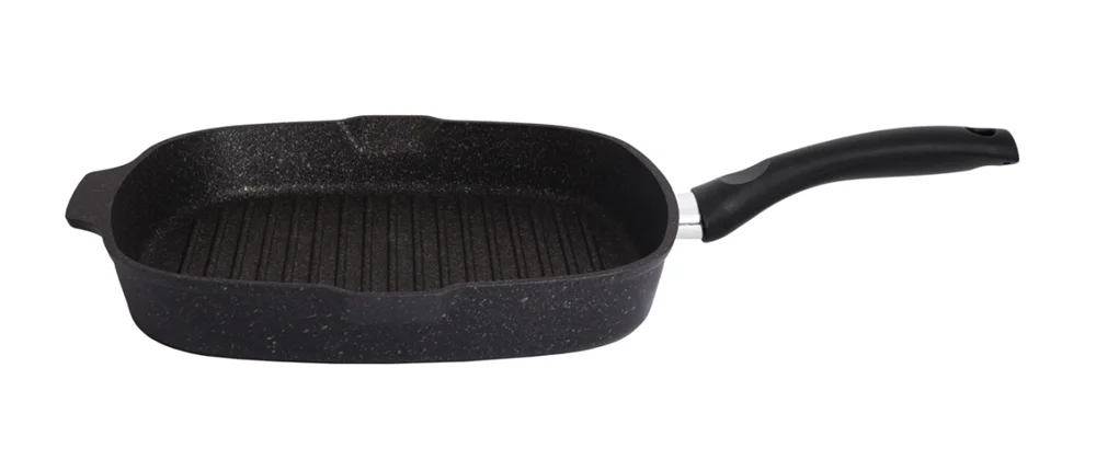 Кукмара Сковорода-гриль квадратная 28 x 28 см с ручкой, АП линия Granit ultra (Original) сгкго280а