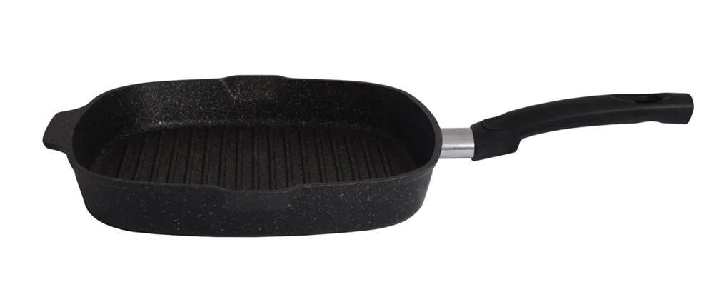 Кукмара Сковорода-гриль квадратная 28 x 28 см со съемной ручкой, АП линия Granit ultra (Original) сгкго281а