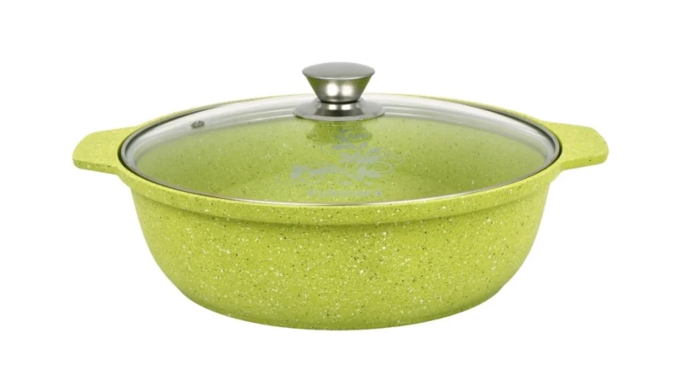 KUKMARA Кастрюля-жаровня 4л со стеклянной крышкой, АП линия Trendy style (Lime) ж41tsl