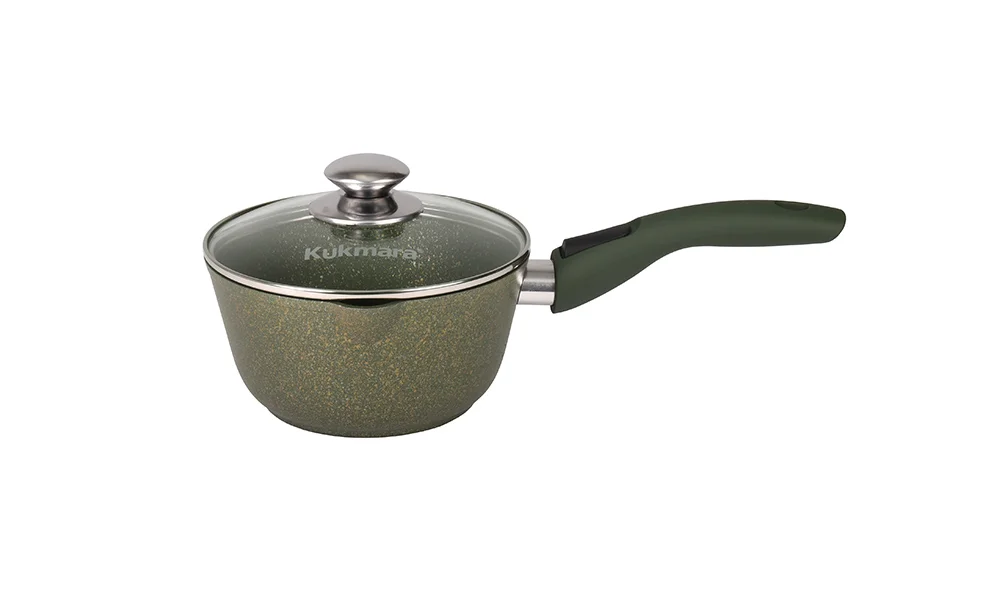 Кукмара Ковш 1,5л с носиком, со съемной ручкой, стекл. крышкой, АП линия Trendy style(Malachite) к0156tsml