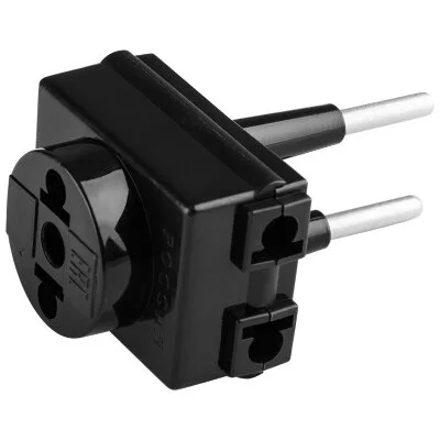 Mallony Переходник электрический Веллконт 3 гн., 6А, б/з, ПУ-10/16-003, черный. 104938-SK