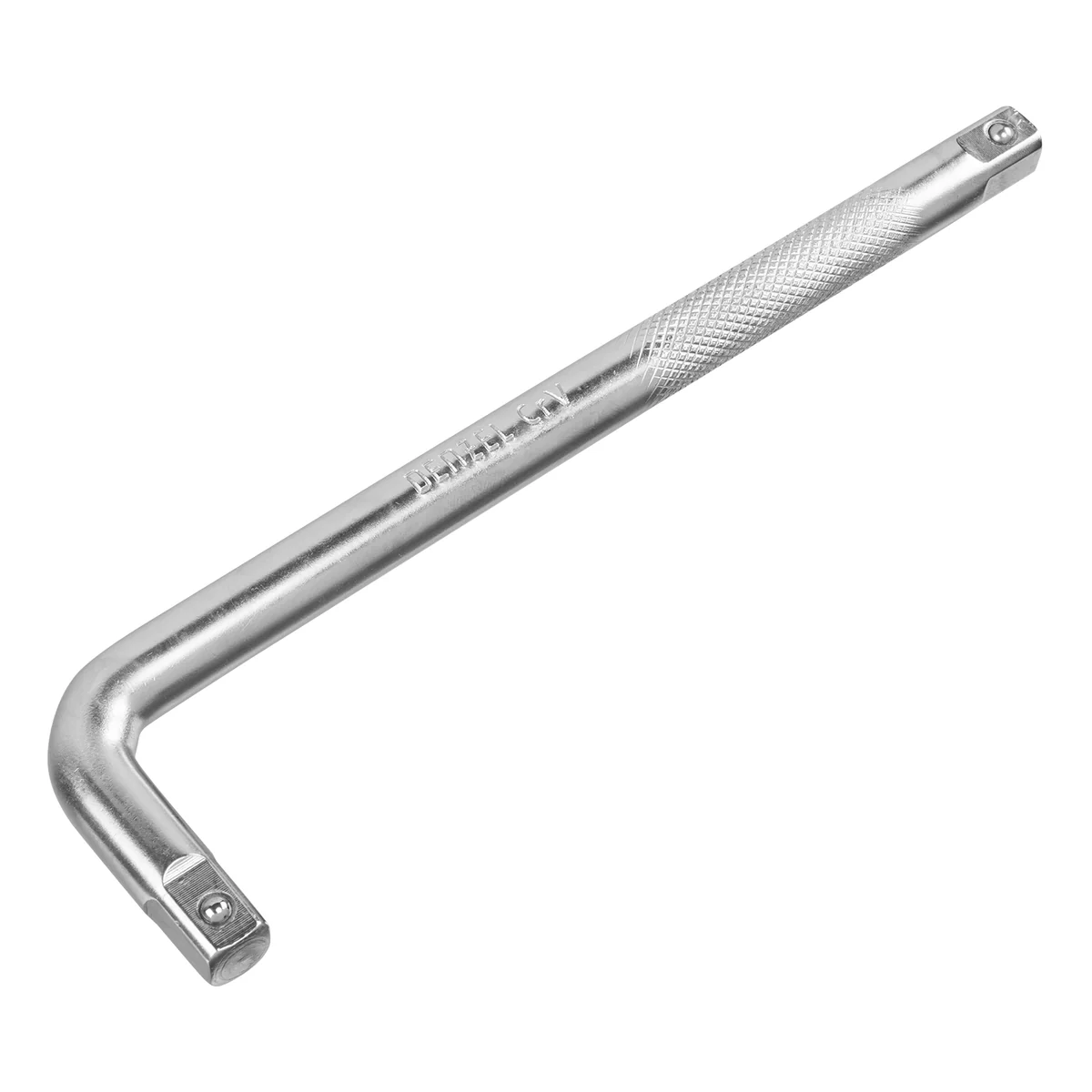 Denzel Вороток Г-образный, 250*50 мм, квадрат 1/2, CrV, матовый хром 14063