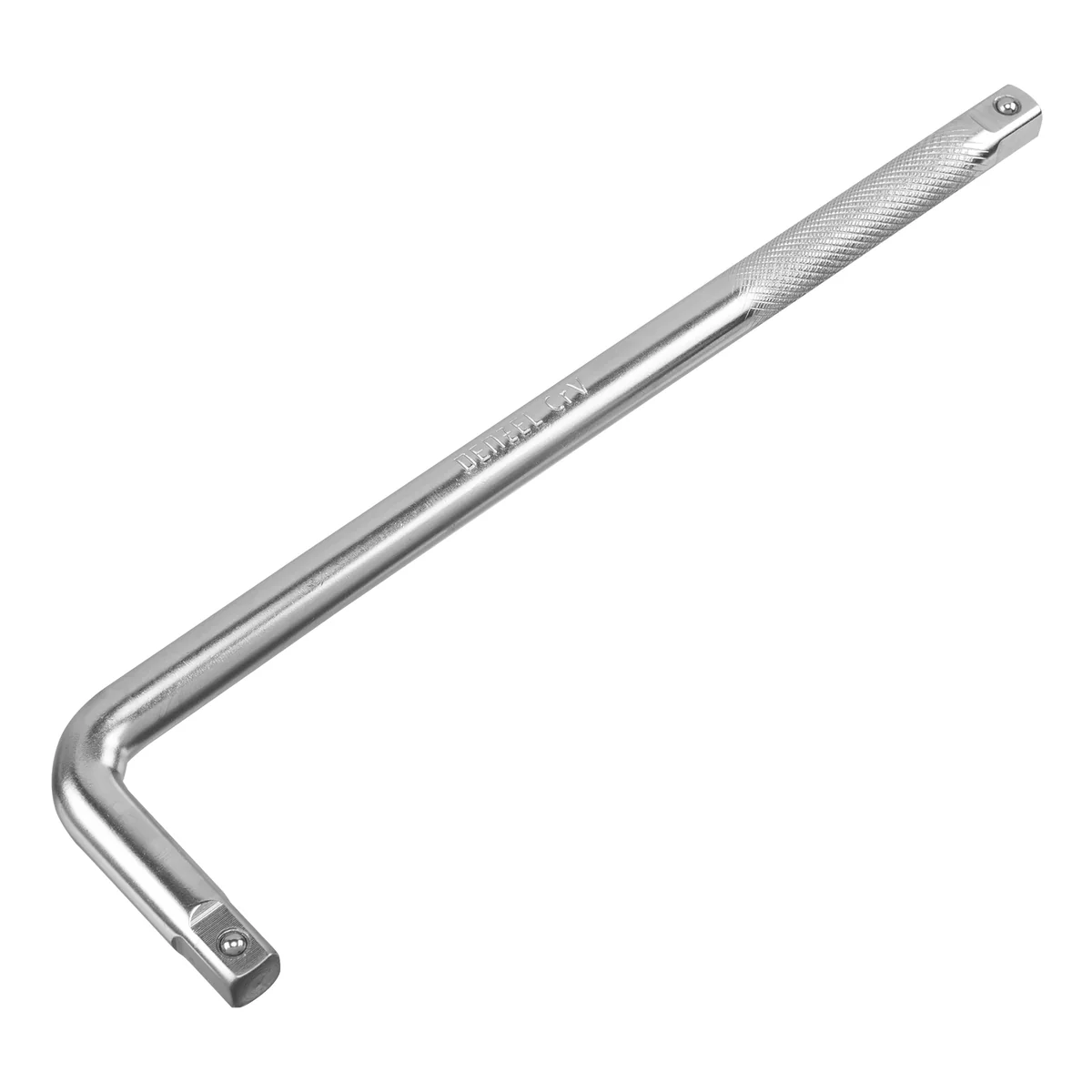 Denzel Вороток Г-образный, 300*75 мм, квадрат 1/2, CrV, матовый хром 14064