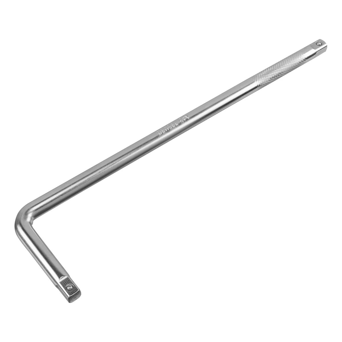 Denzel Вороток Г-образный, 375*100 мм, квадрат 1/2, CrV, матовый хром 14067