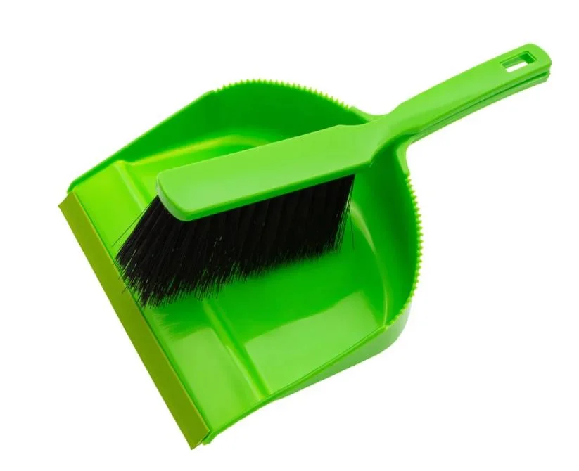 Palisad Набор: совок с кромкой 330 x 225 мм и щетка-сметка 285 мм, зеленый, Home 93311