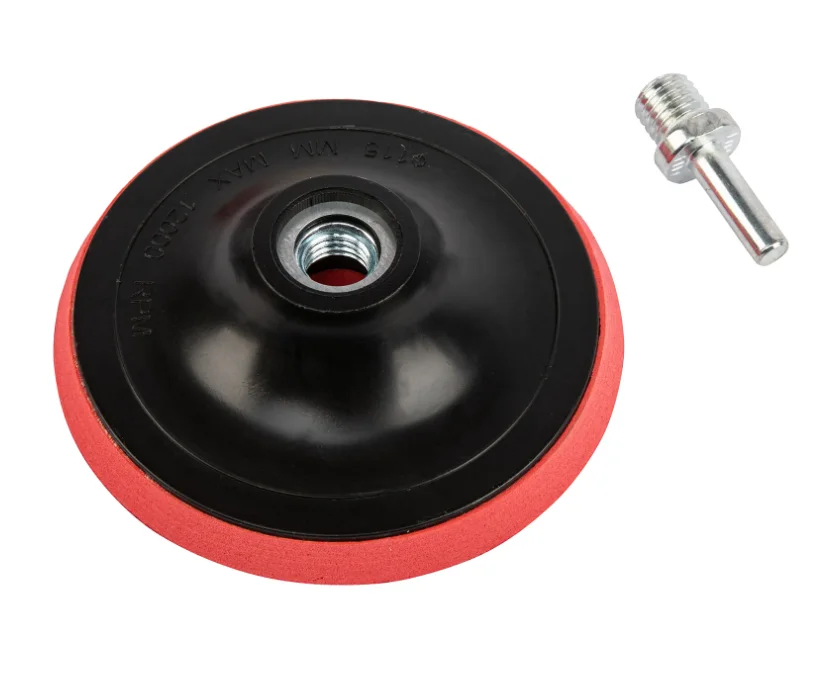 Сибртех Насадка для дрели и УШМ с липучкой, 115 мм, с адаптером c М14 на d8 76234