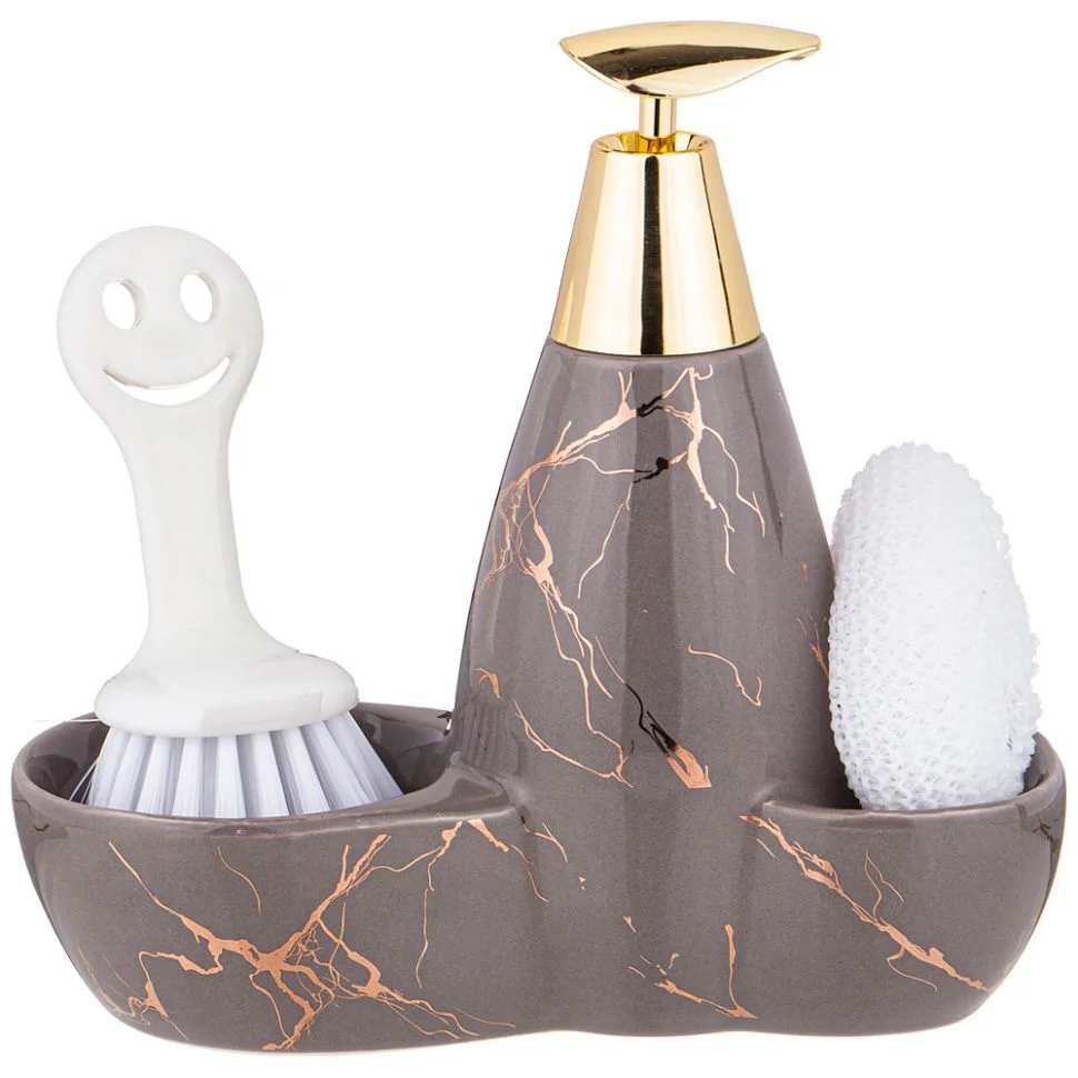 Lefard Дозатор Для Моющего Средства Fantasy 500 Мл + Губка И Щетка 20*9*18 См 755-222