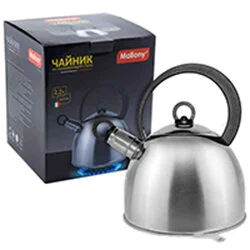MALLONY Чайник из нерж. стали DJA-3026 (2,2 литра, со свистком, капсульное дно) 900056-SK