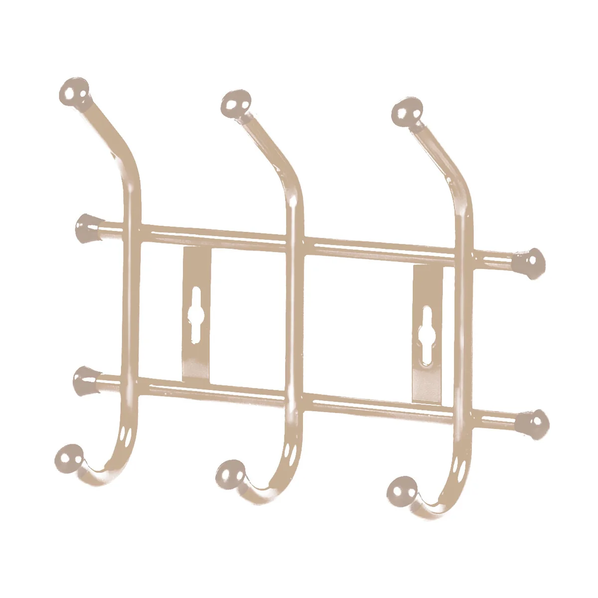 НИКА Вешалка настенная 276х215 мм (3 крючка) ВНТ3/БЖ бежевый металлик