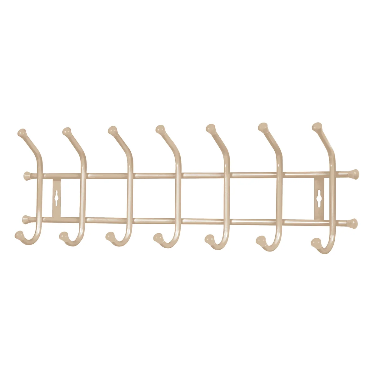 НИКА Вешалка настенная 680х215 мм 7 крючков ВНТ7/БЖ бежевый металлик