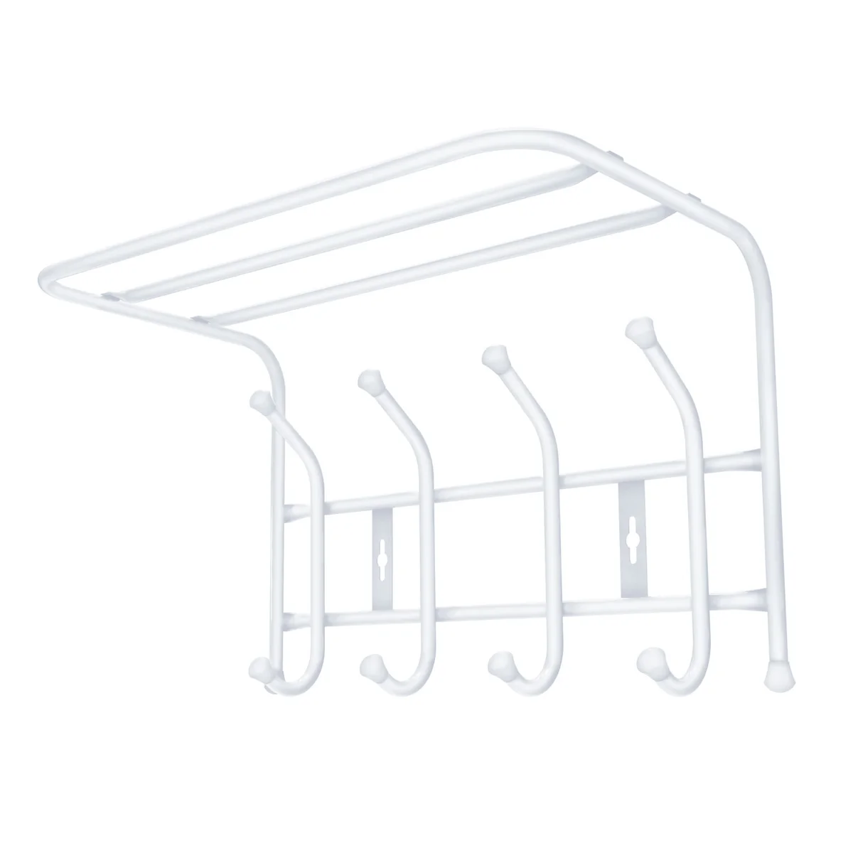 НИКА Вешалка настенная с полкой 400х238х268 мм (4 крючка) ВП4/МБ матовый белый