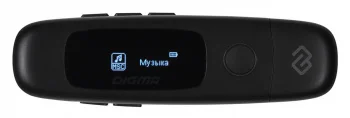 Digma Плеер Flash U4 8Gb черный/0.91/FM/microSDHC