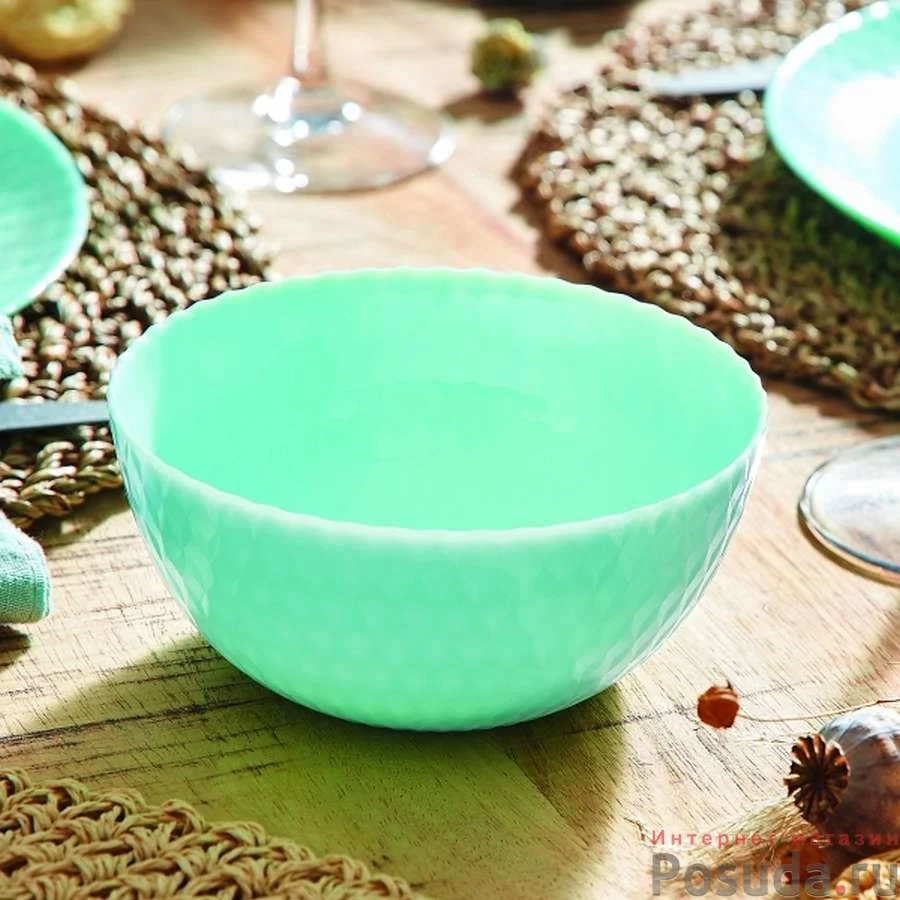 LUMINARC Pampille Turquoise салатник 13см. Q4653