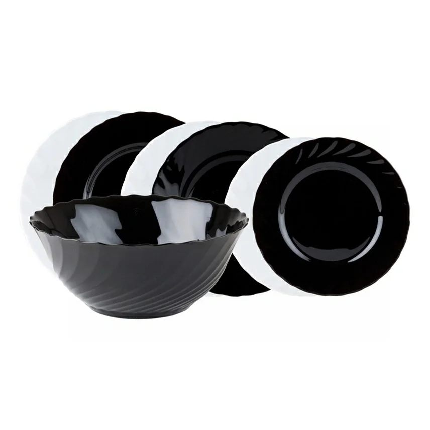 LUMINARC Сервиз Trianon Modern Трианон Модерн, 19 предм. черно-белый. G8733