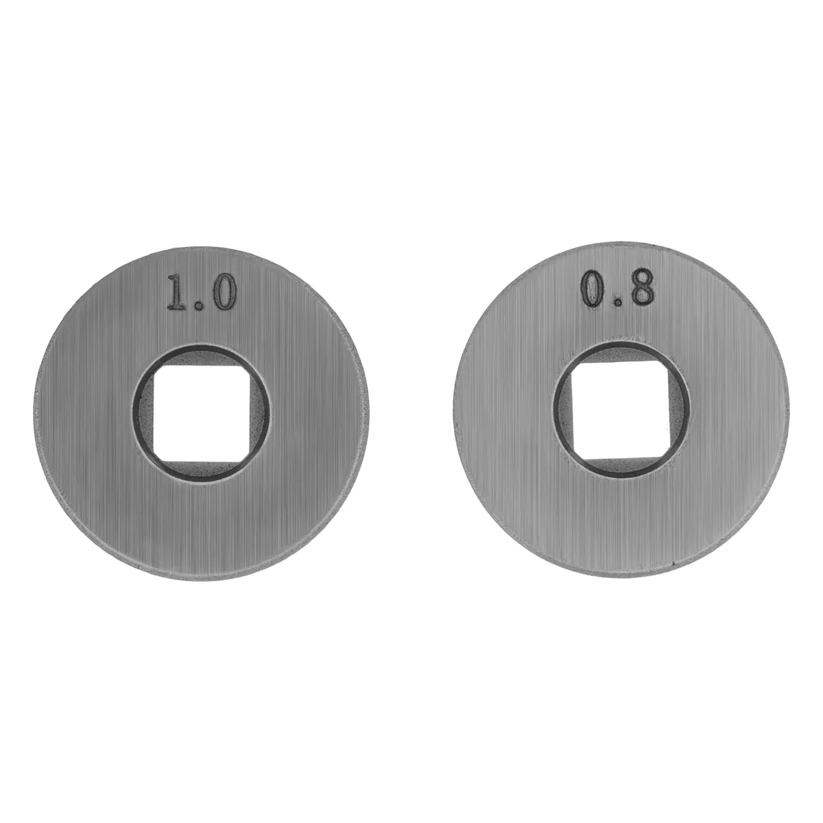 DENZEL Подающий ролик, U профиль зубчатый под флюсовую проволоку 0,8-1мм посадка квадрат, 2 шт 93653