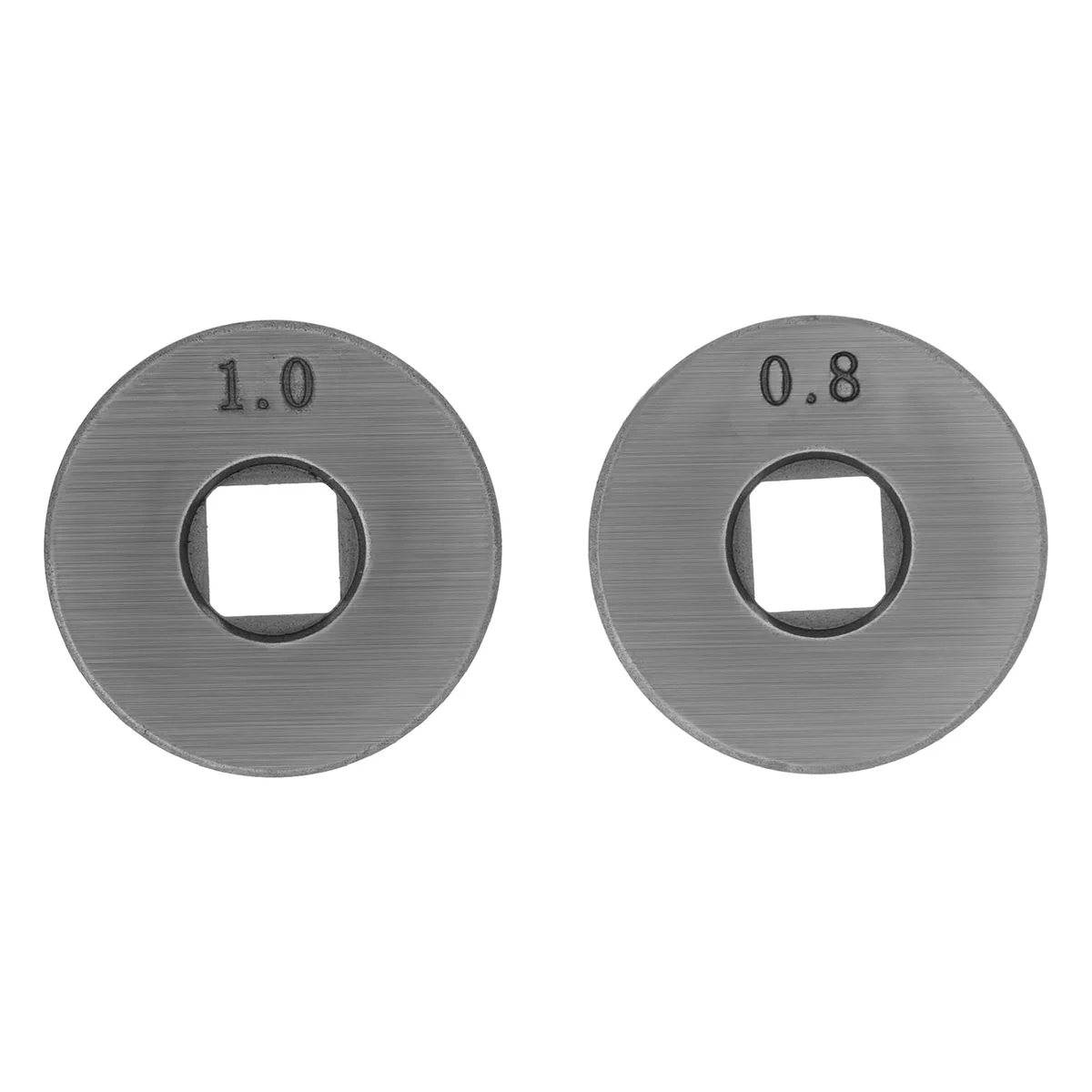 DENZEL Подающий ролик, V профиль под стальную проволоку 0,8-1мм, посадка квадрат, 2 шт 93651