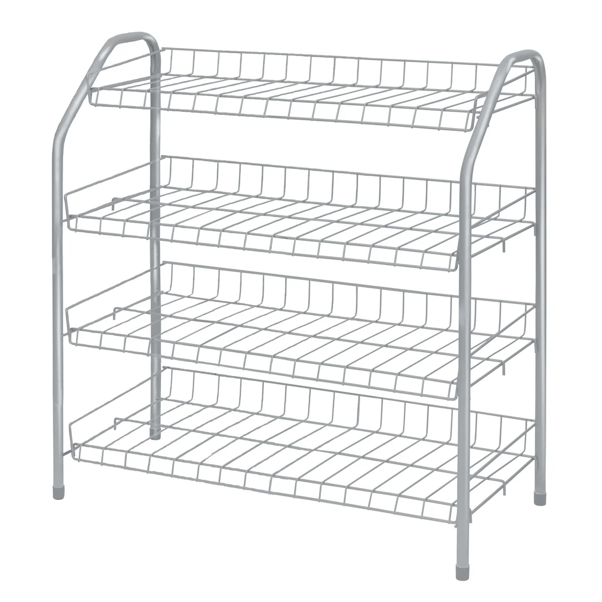 НИКА Этажерка для обуви 4 полки ЭТ1/МС матовый серый