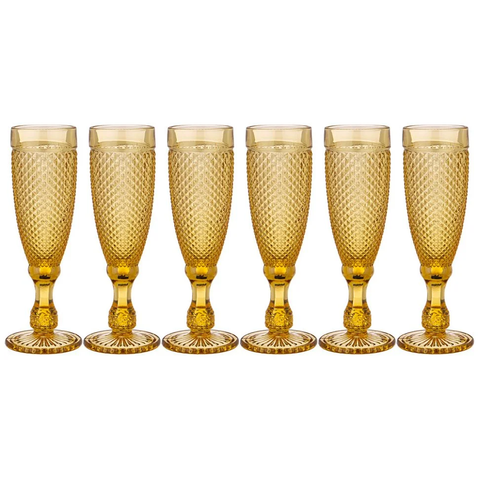 Lefard Набор Бокалов Для Шампанского Гранат Из 6шт. Серия Muza Color 150мл. / В=20 См 781-216