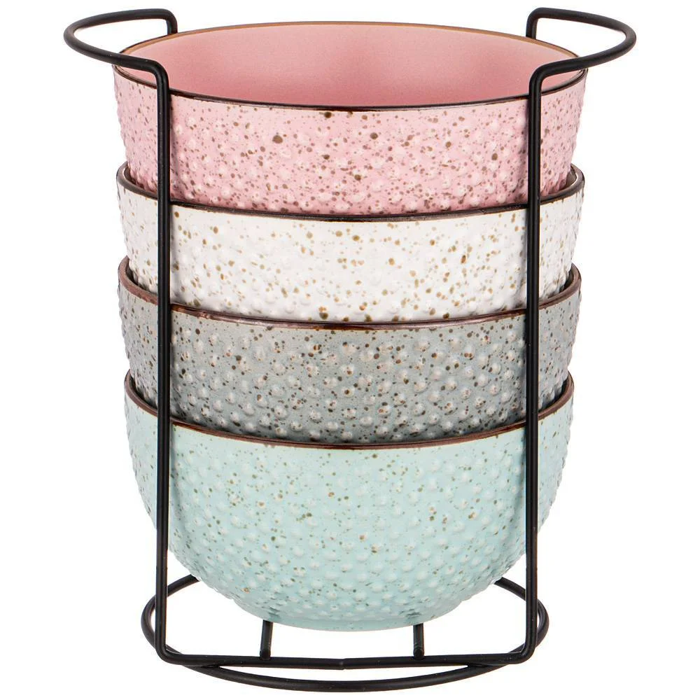 Lefard Набор Салатников Из 4 Шт. На Металлической Подставке Коллекция Cosmos 14*7,3 См,700 Мл. 155-565