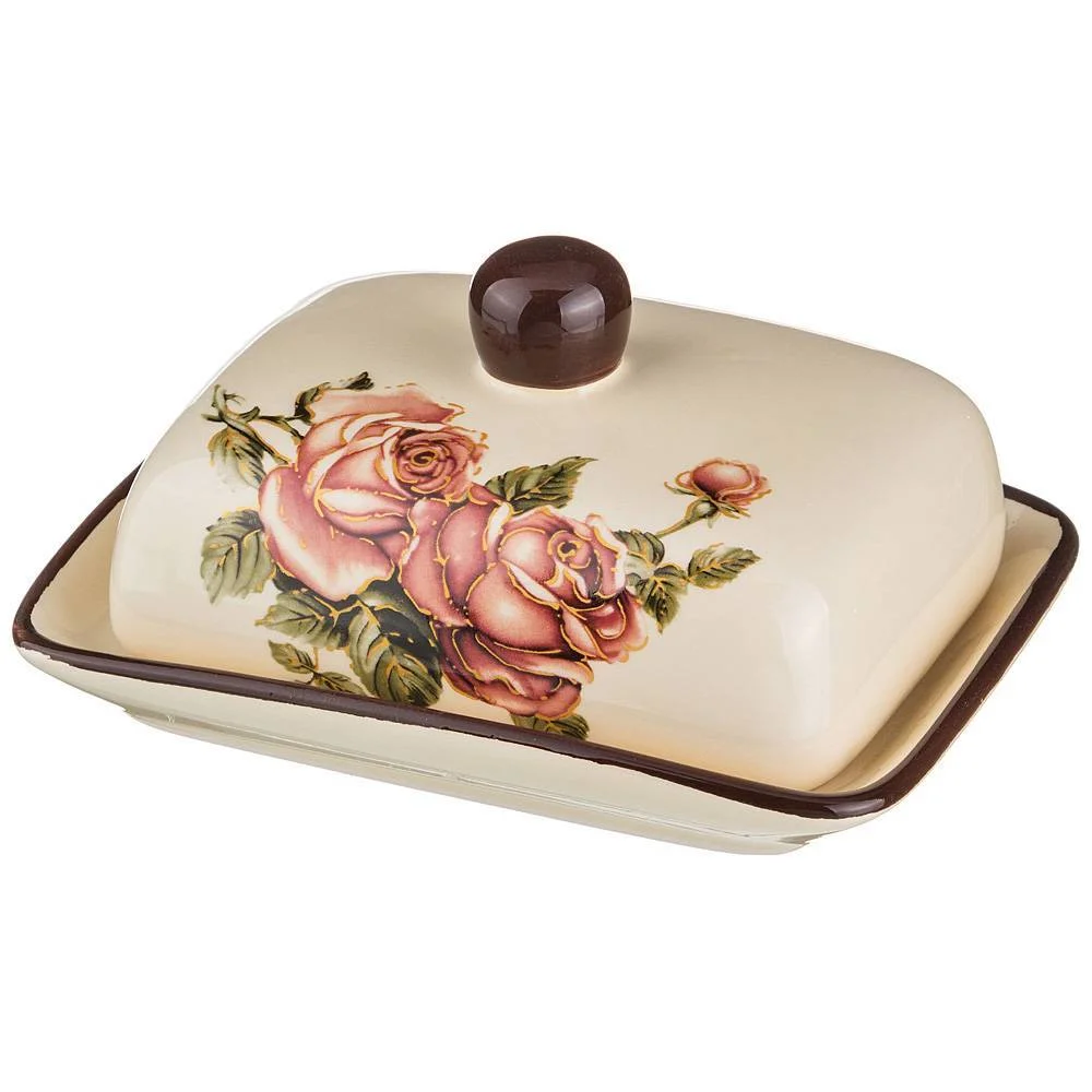 Lefard Масленка Корейская Роза 17*12,5 См. Высота=8,5 См 358-460