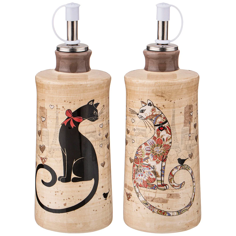 Lefard Набор Для Масла/уксуса Парижские Коты 2пр. 6,5*6,5 См. Высота=14,5 См. / 300 Мл. 358-1746