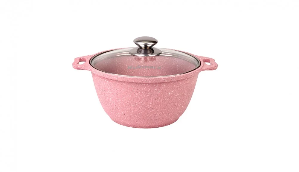 KUKMARA Кастрюля 3л со стеклянной крышкой,АП линия Trendy style (rose) к31tsr