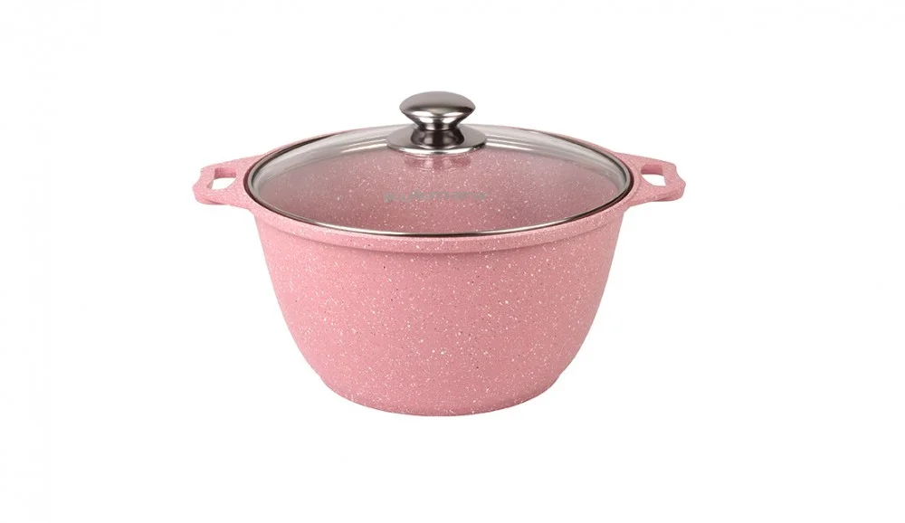 KUKMARA Кастрюля 4л со стеклянной крышкой,АП линия Trendy style (rose) к41tsr