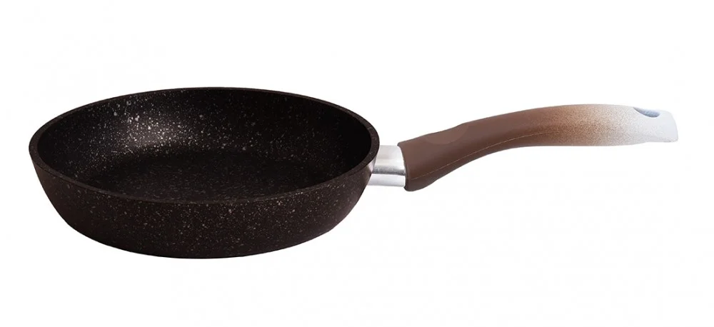 Кукмара Сковорода 22/6 см с антипригарным покрытием (кофейный мрамор) с ручкой смк227а