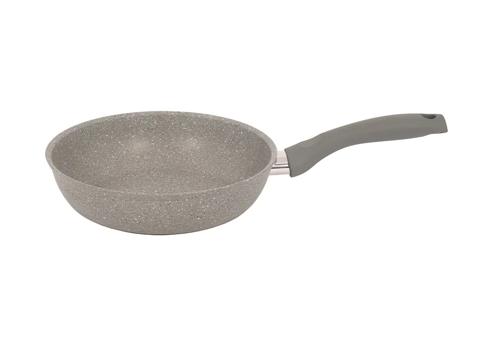 Кукмара Сковорода 22/6 см с антипригарным покрытием (светлый мрамор) с ручкой смс227а