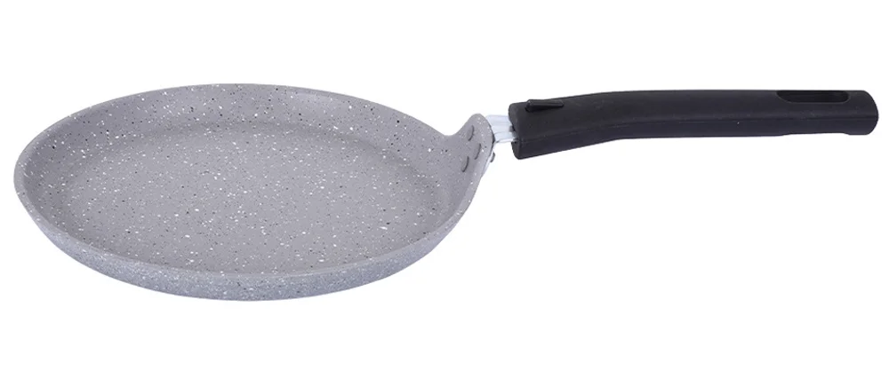 Кукмара Сковорода блинная 24 см с антипригарным покрытием (светлый мрамор) со съёмной ручкой сбмс240-1а