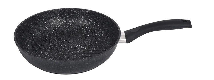Кукмара Сковорода-гриль 26/6 см с ручкой, АП (темный мрамор) сгрмт260а