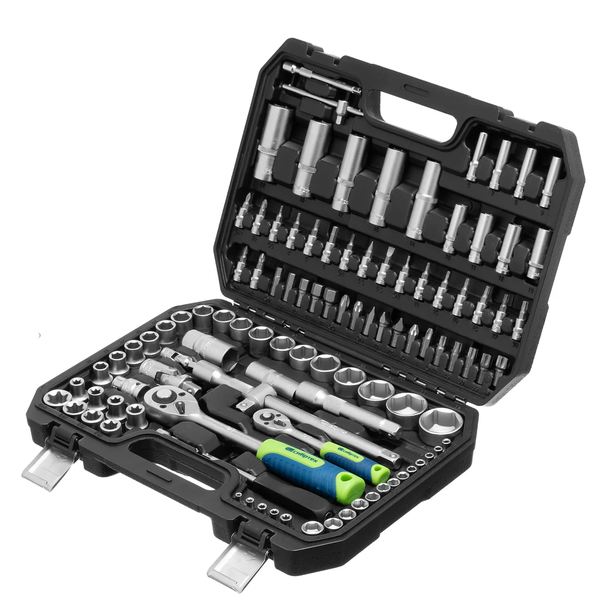 Сибртех Набор инструментов, 1/2, 1/4, 108 предметов 13389