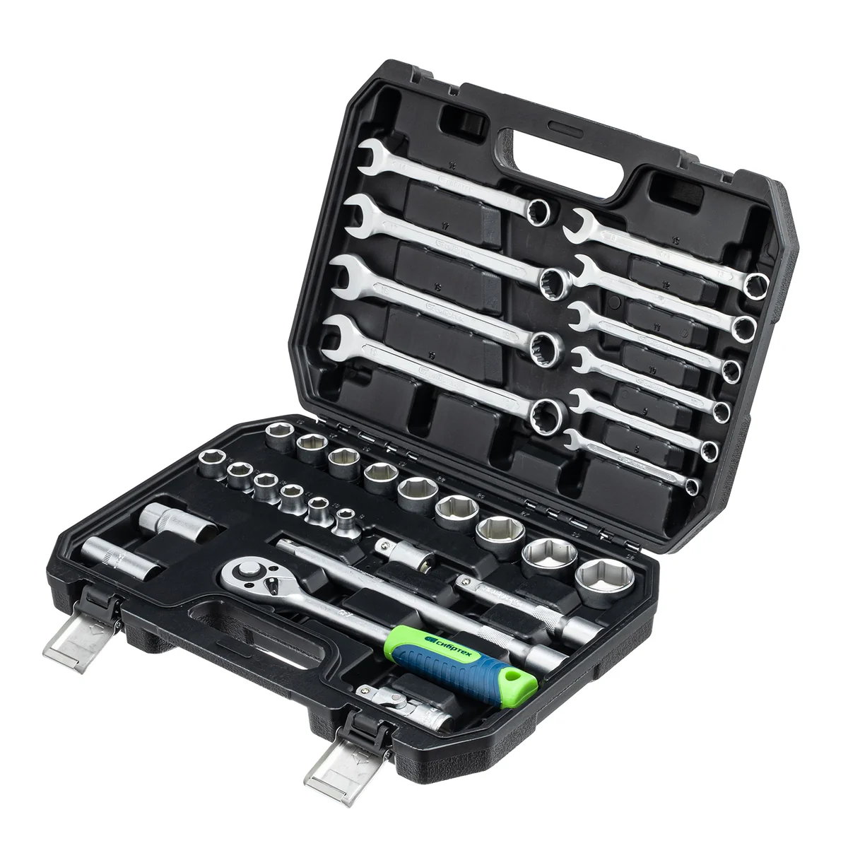 Сибртех Набор инструментов, 1/2, пластиковый кейс, 32 предмета 13393