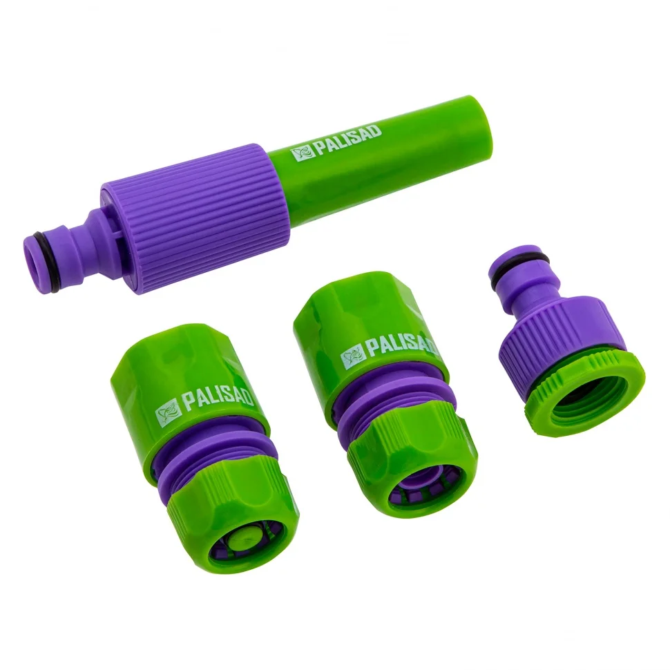 Palisad Набор для подключения шланга 1/2, распылитель, 3 адаптера к распылителю 65176