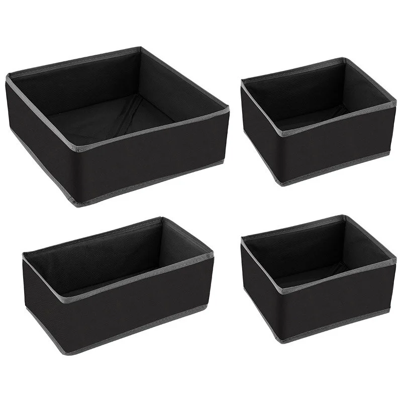 Mallony Набор коробок для хранения вещей Black 4шт. 312621-SK